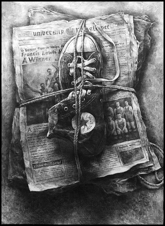 컨버스운동화와 신문