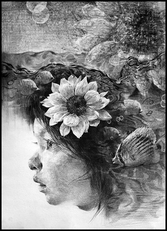 소녀와 공간이미지