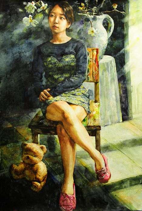 울산입시미술학원 장지원그린섬 인물수채화