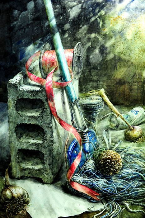 울산입시미술학원 장지원그린섬 정물수채화