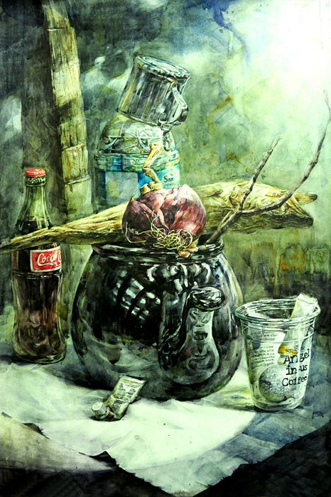 울산입시미술학원 장지원그린섬 정물수채화