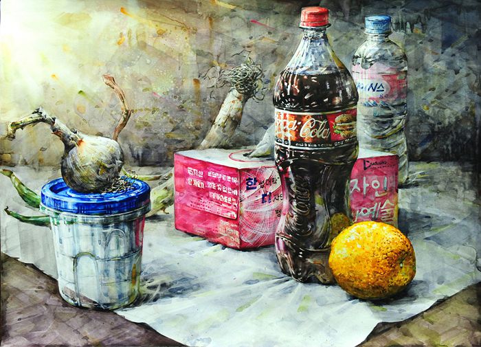 울산입시미술학원 장지원그린섬 정물수채화