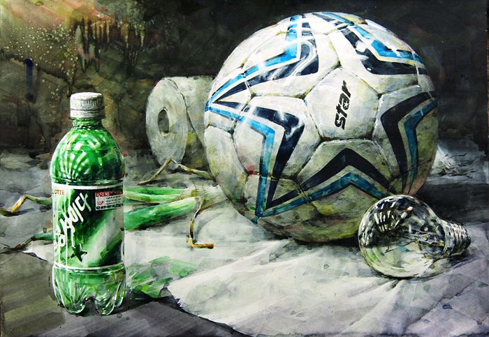 울산입시미술학원 장지원그린섬 정물수채화