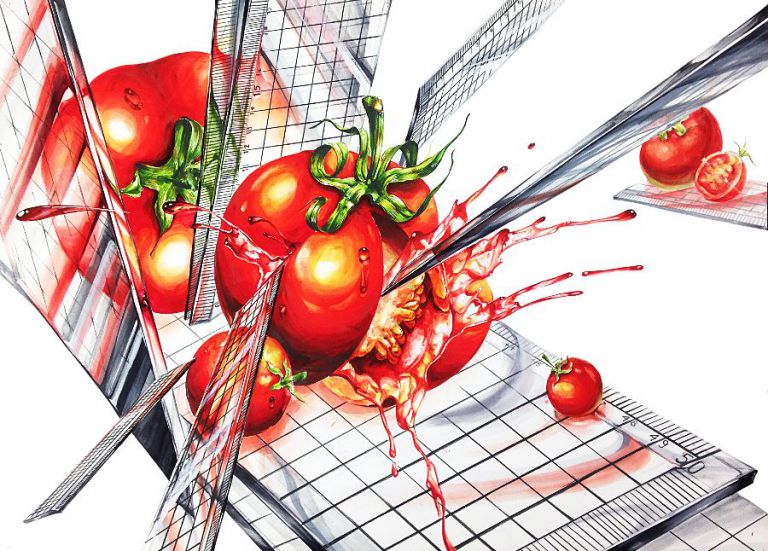 울산장지원그린섬미술학원 기초디자인 입시생작