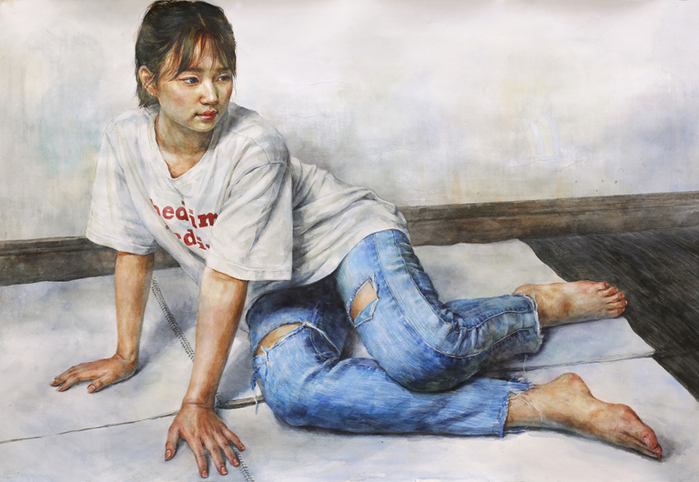 울산장지원그린섬미술학원 인체수채화 인물수채화연구작 이성민선생님昨